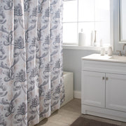 SPENCER SHOWER CURTAIN SLUB GREY/TAU 180 X 180cm 120 GSM